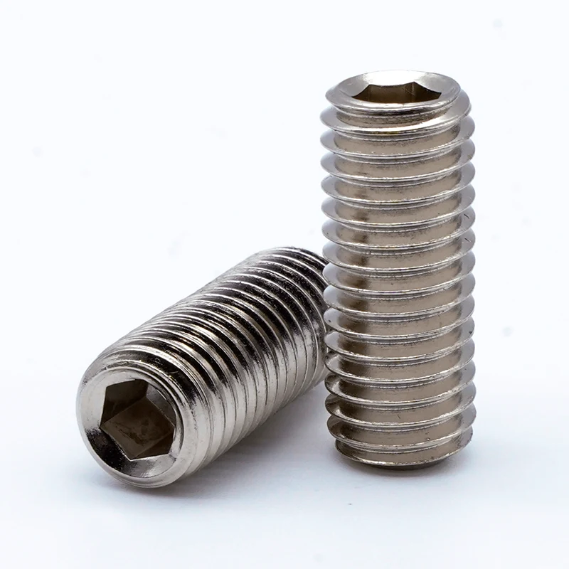 Nickel-plattierte Hex-Sockel-Set-Schrauben mit Tassenpunkt